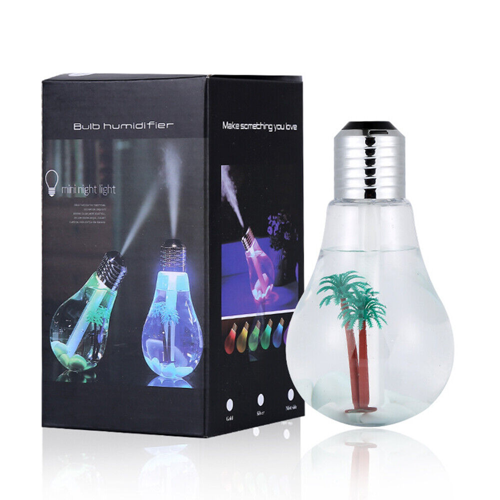 US 1-2 Pack USB Desktop Bulb Air Humidifier Essential Oil Diffuser Aromatherapy