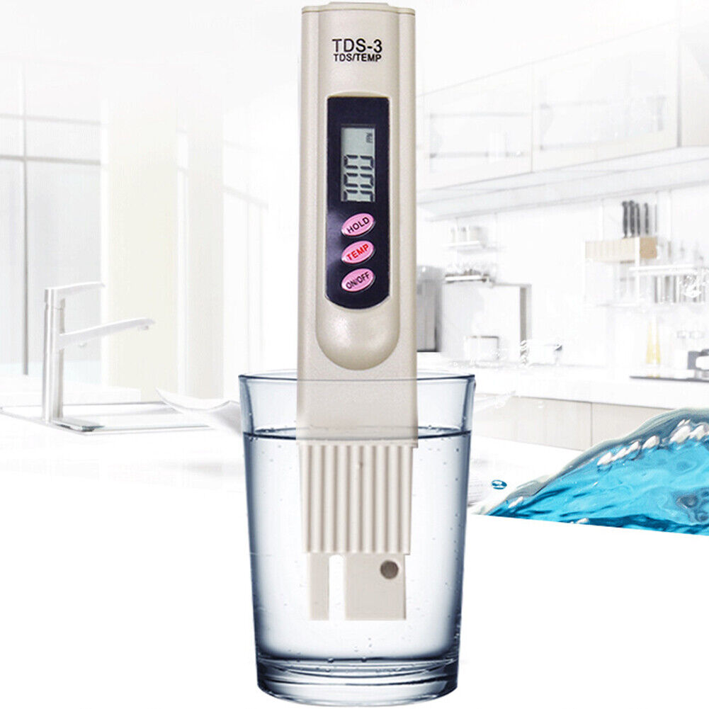 US Handheld Water Quality Hardness Purity Digital LCD Meter 0-9990 PPM TDS TDS-3