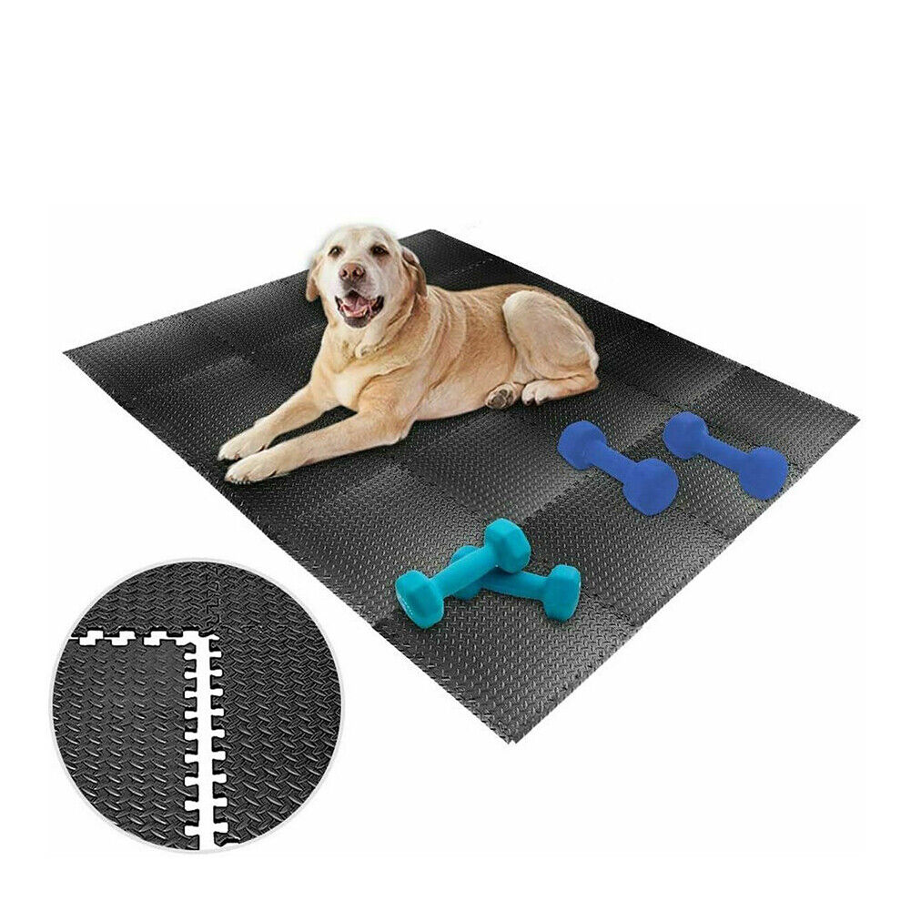 US 10 Pack EVA Foam Exercise Floor Mat Gym Flooring Fitness Yoga Workout 24"x24"