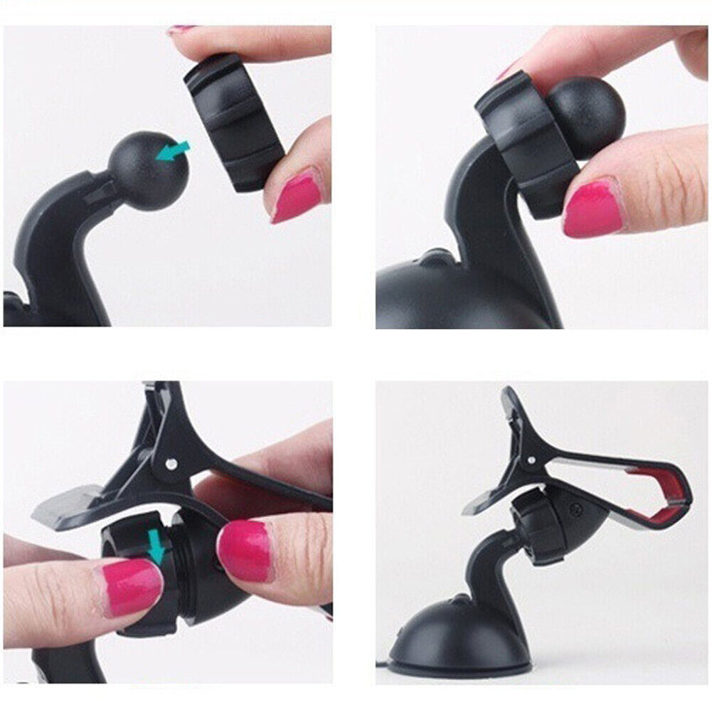 US2-4Pc 360°Rotating Car Windshield Mount Holder Stand Bracket For iPhone Phone