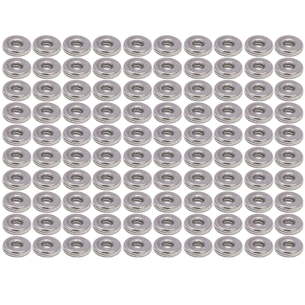 US 100-200 Pack Tibetan Silver Alloy Gossy Antique Spacer Beads with Hole 6*2mm