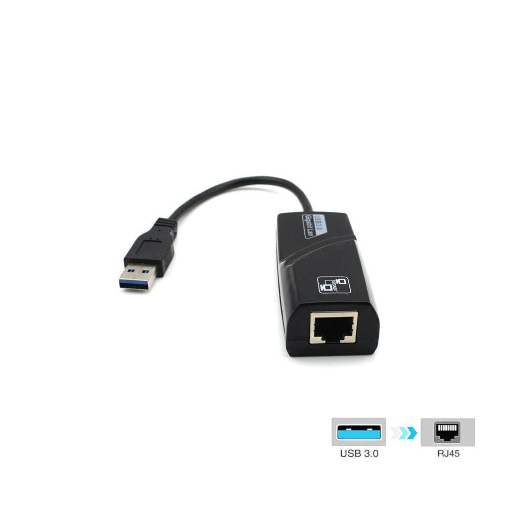 US 1-2 Pcs USB 3.0 Ethernet Adapter 1000Mbps Gigabit LAN Network For Windows Mac