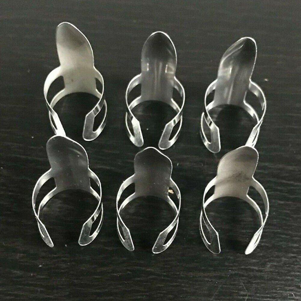 US 9-18Pc Finger Picks Stainless Steel for Banjo Ukulele Guitar Picks Plectrums