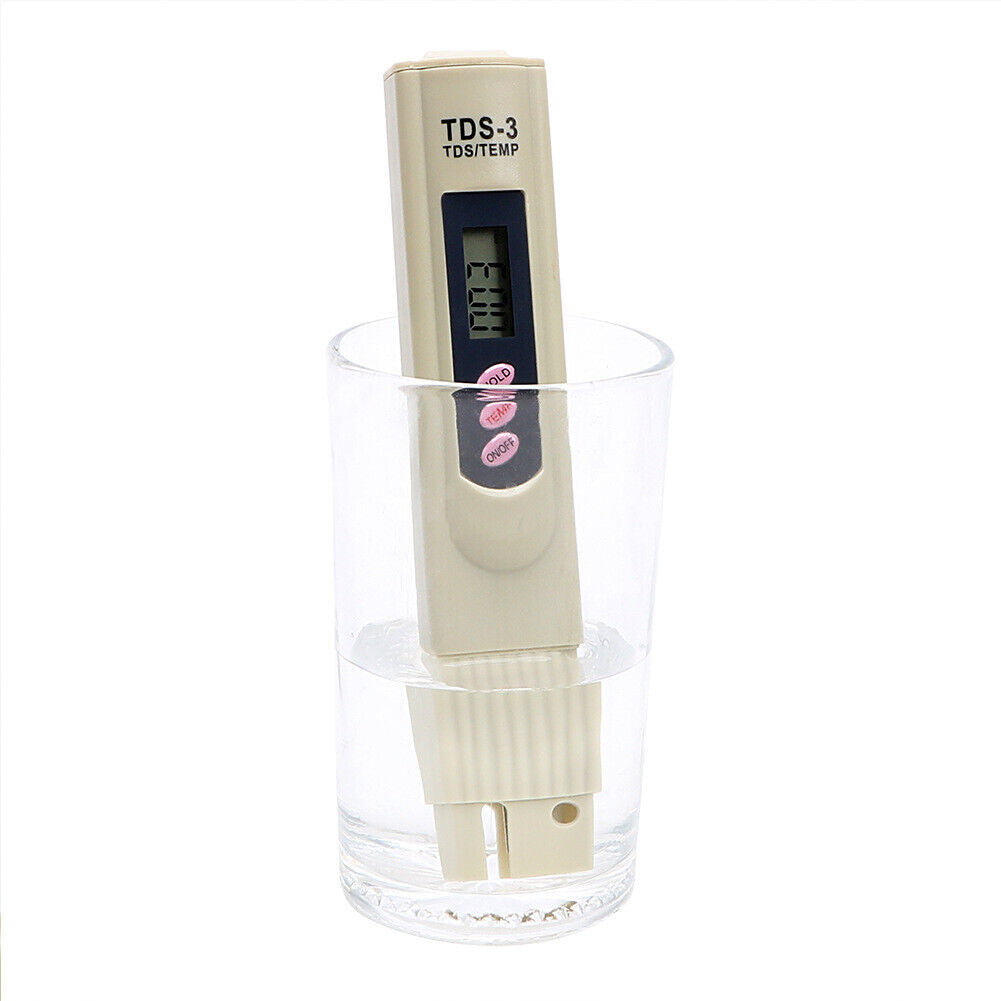 US Handheld Water Quality Hardness Purity Digital LCD Meter 0-9990 PPM TDS TDS-3