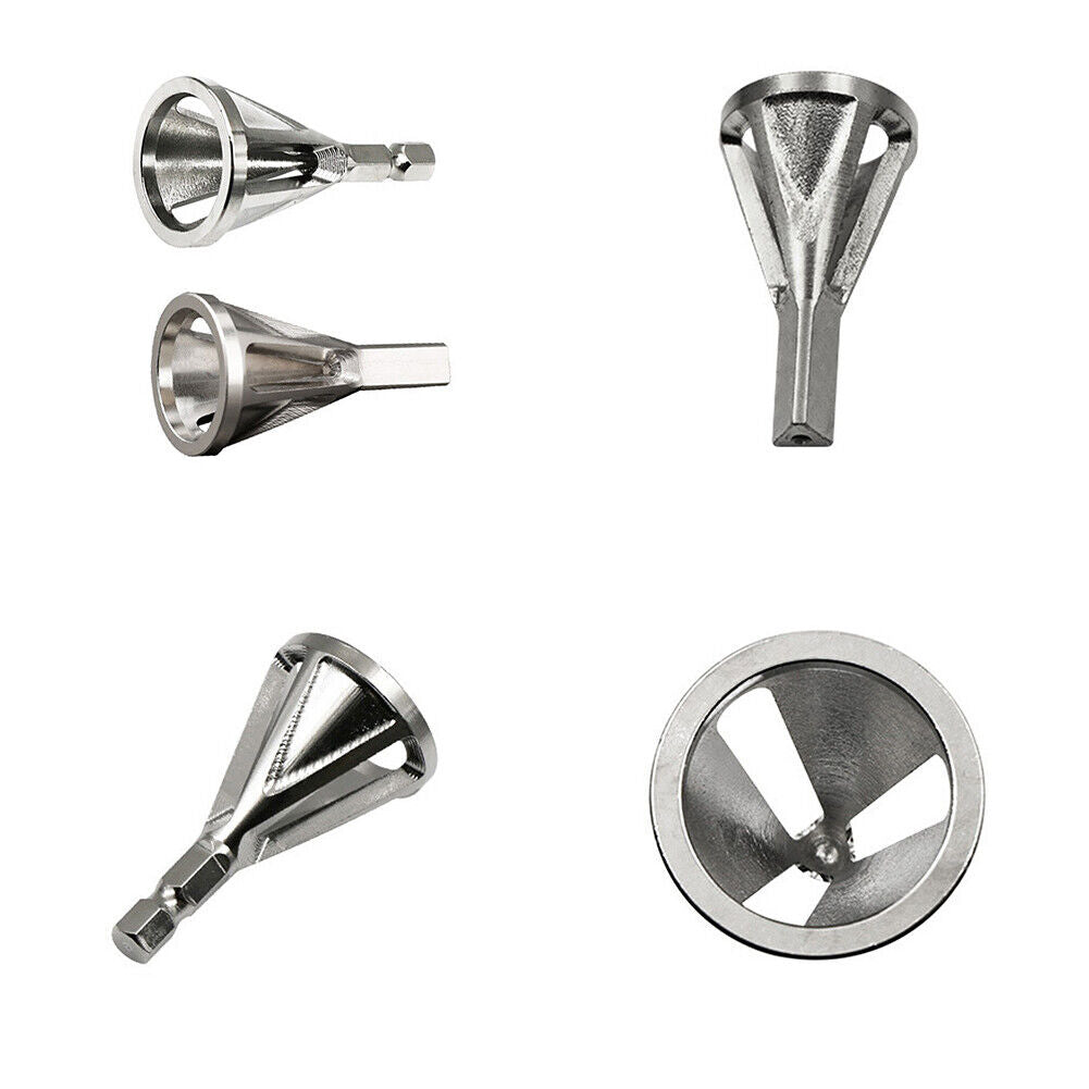 US 2Pc Deburring External Chamfer Tool Stainless Steel Remove Burr Drill Bit