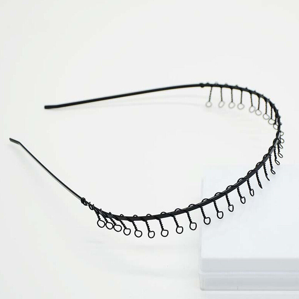 US 10-20 Pack Unisex Hairband Comb Headband Metal Wire with Teeth