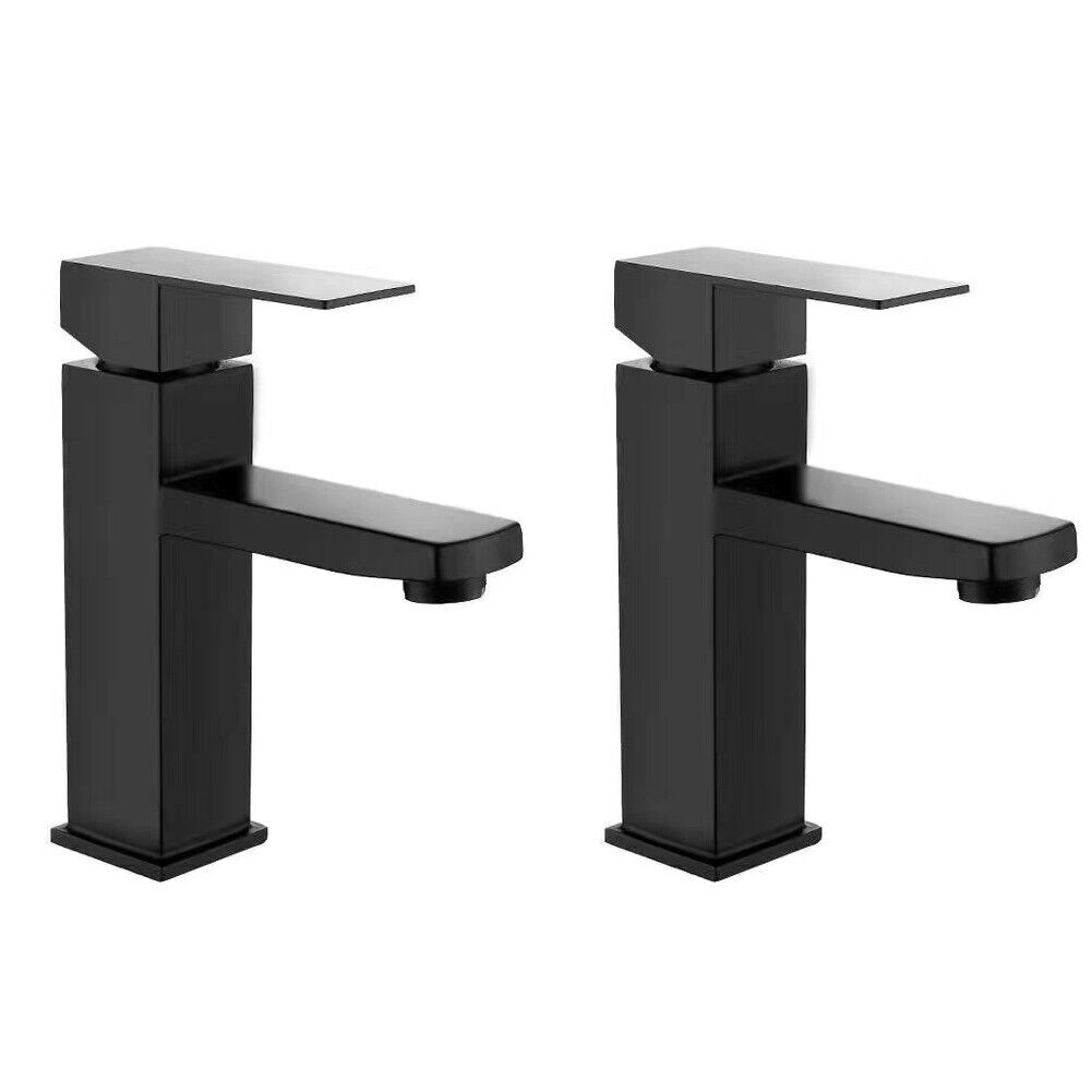 US 1-2 Pc Bathroom Sink Faucet Single Handle One Hole Commercial Lavatory Vanity