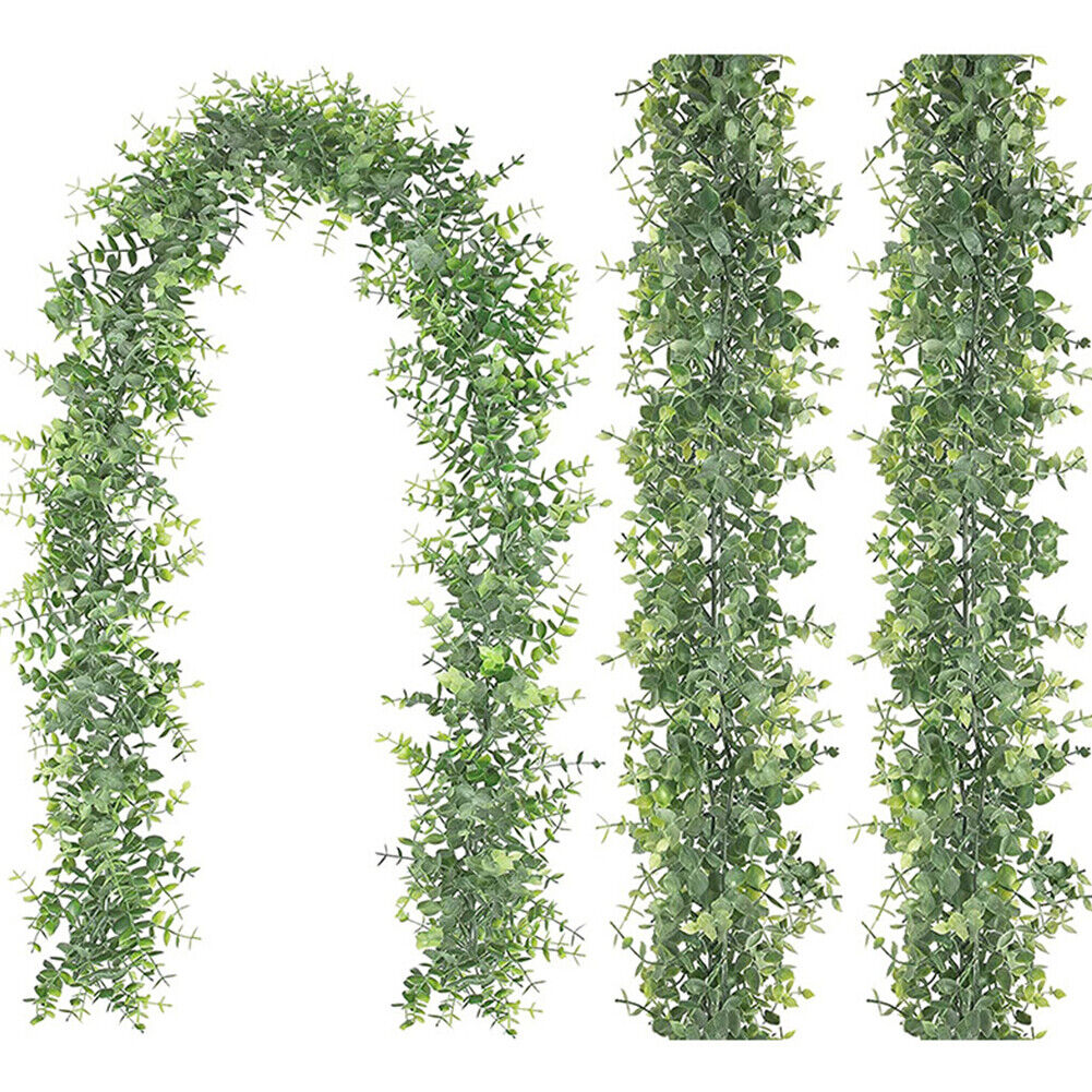 US 2-4 Pack 30 Feet Artificial Ivy Leaf Plants Faux Greenery Garland Plants Vine