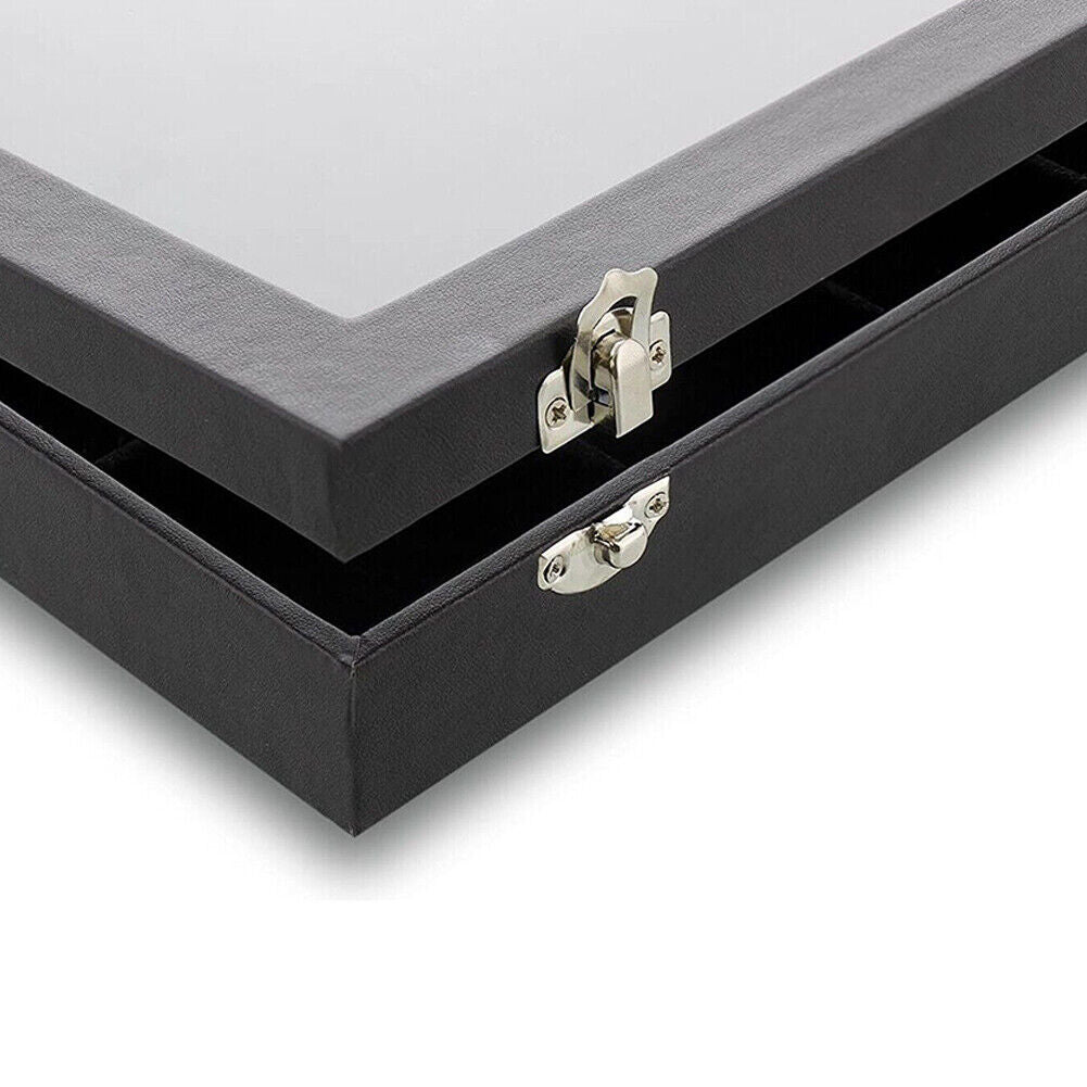 US 1-2 Pc 24-Grid Jewelry Display Tray with Velvet Lining Show Case High Quality