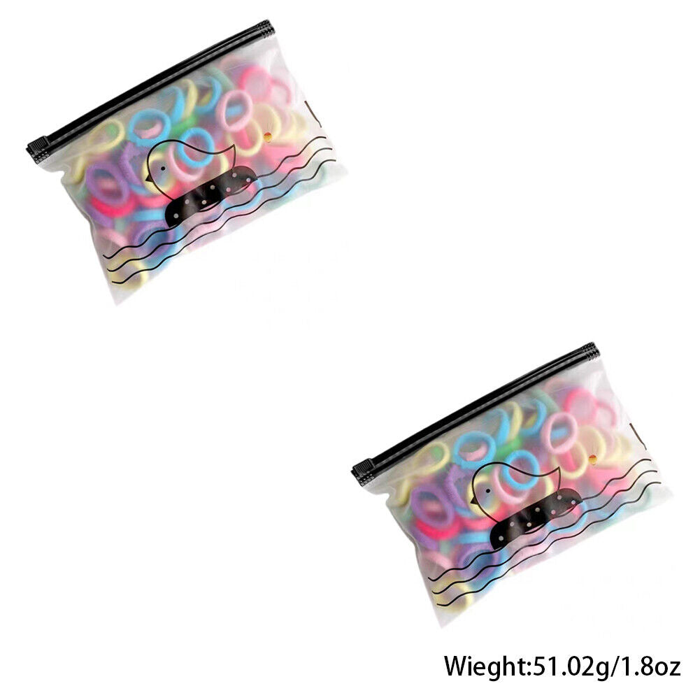 US 200-400 Pcs Elastic Hair Ties Band Rope Ponytail Scrunchies Hair Holder Girls