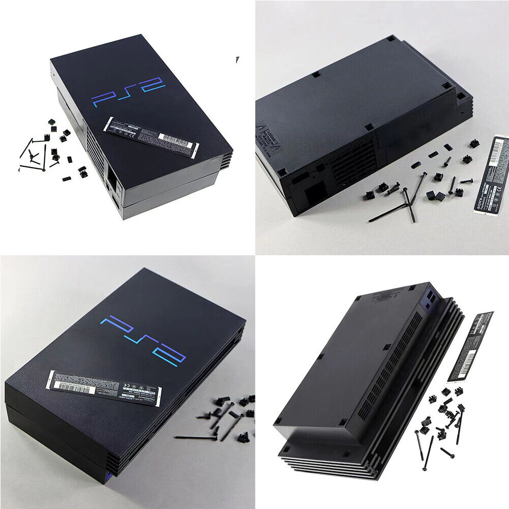 US PlayStation 2 PS2 fat SCPH-39001 Replacement System Top Shell Black Plastic
