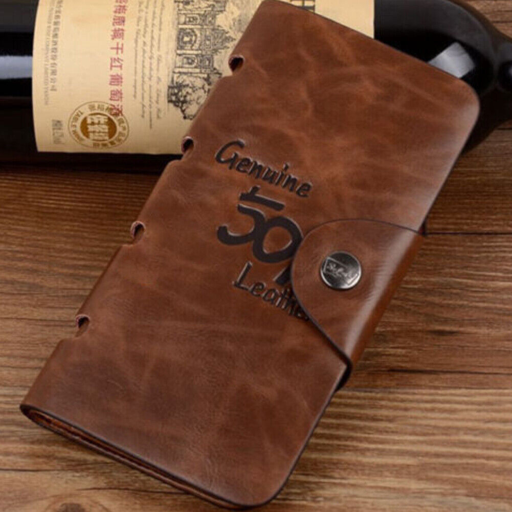 US 1-2 Pack Men Leather Wallet Bifold ID Card Holder Check Clutch Billfold Purse