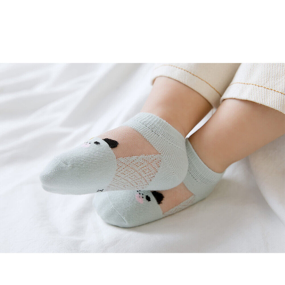 US 10 Pairs Baby Infant Toddler Kid Soft Mesh Sheer Light Anti-Odor Summer Socks