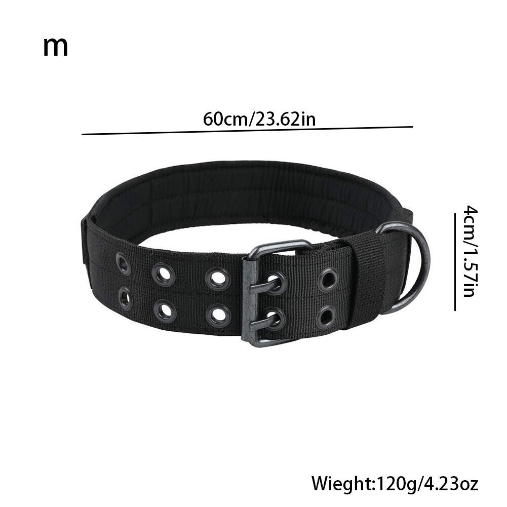 US Tactical heavy duty Nylon large Dog Collar collar K9 Military Metal Buckle