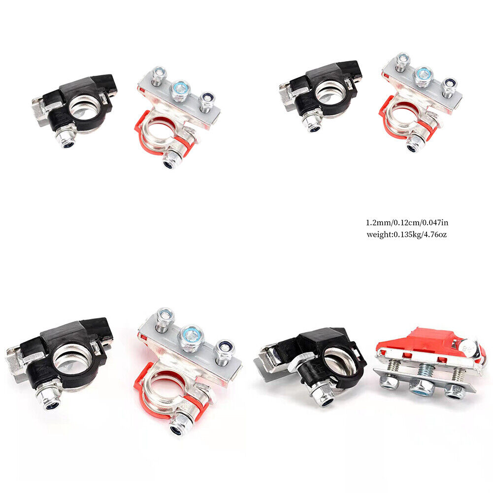 US 2-4 Pack Battery Terminal Connectors 3 Way Top Post Battery Ends Copper Plate