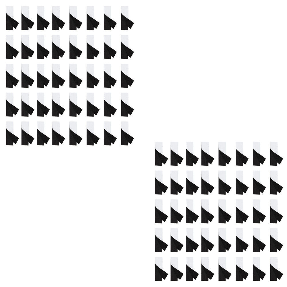 US 40-80 Pack Hook and Loop Strips with Adhesive, 1.2 x 4 Inches Black
