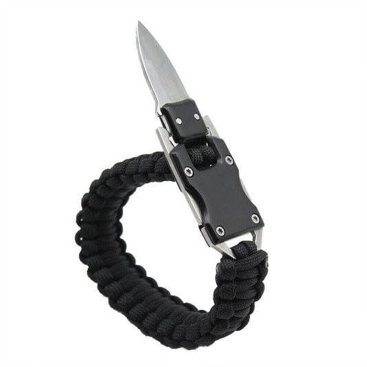 US 2-4 Pack Paracord Bracelet Survival Tactical Wrist Band Braided EDC Survival