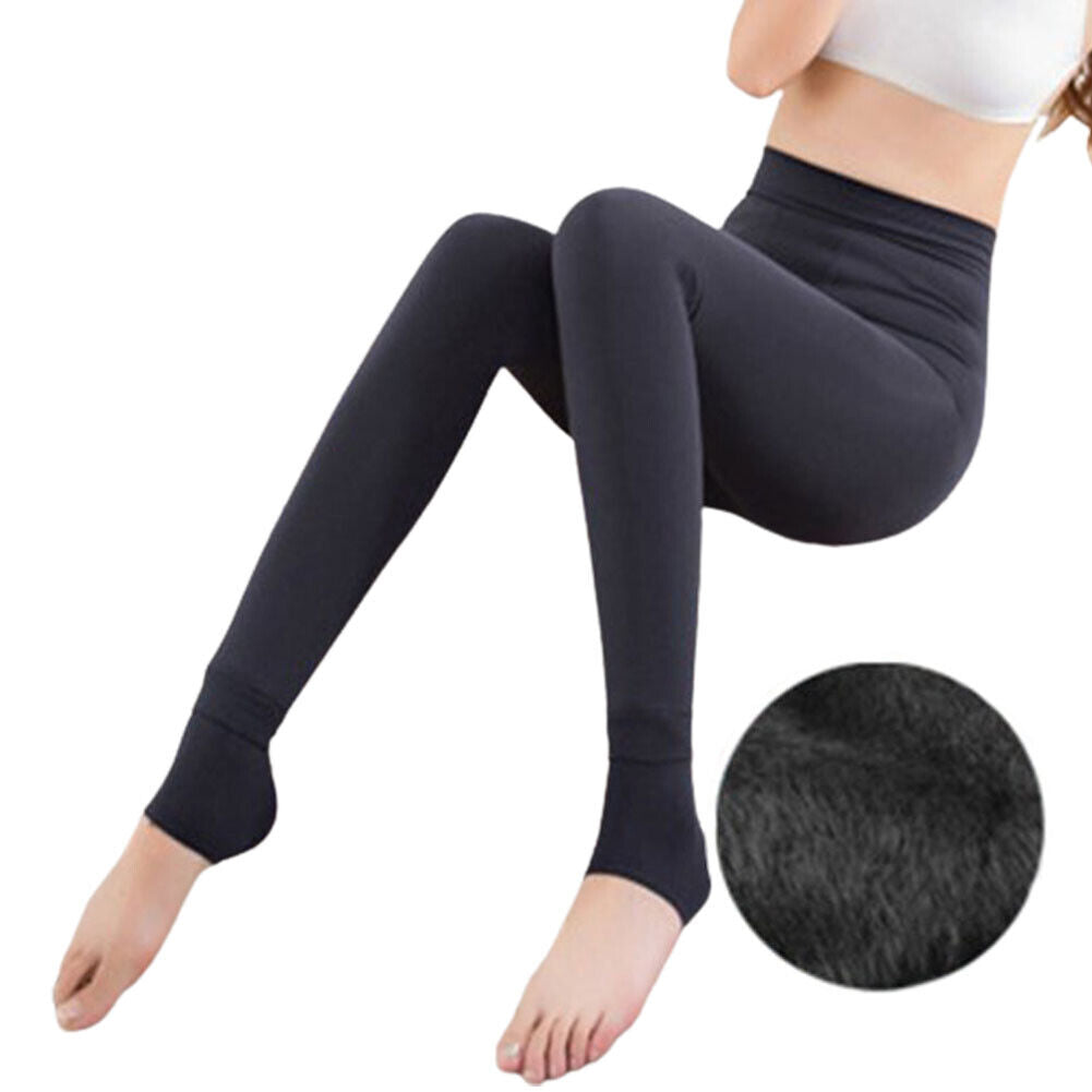 US 2-4 Pc Women High Waist Winter Warm Thick Fleece Lined Stretch Pants Leggings