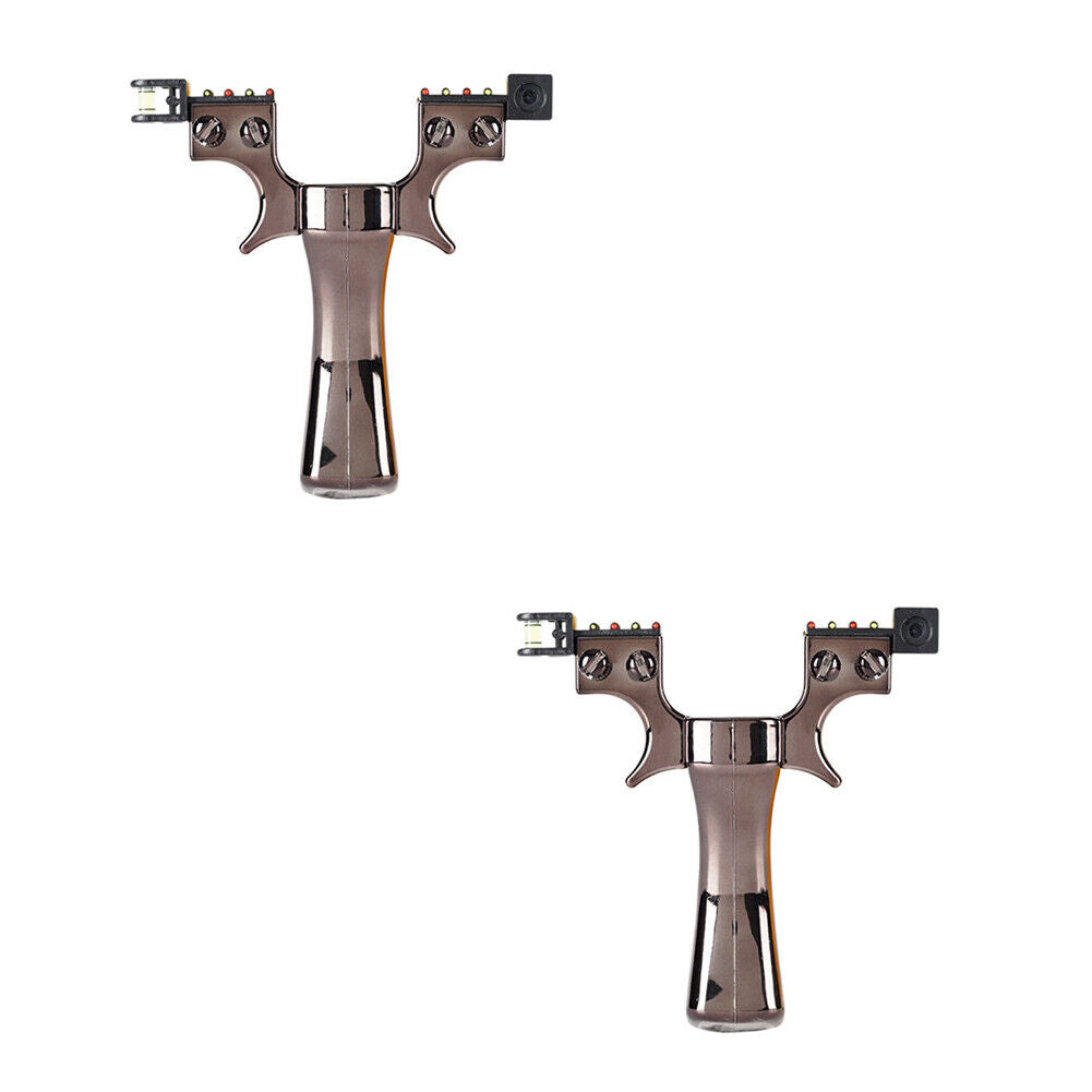 US 1-2 Pack Hunting Catapult Slingshot Adjustable Survival Laser Sight Aim Point