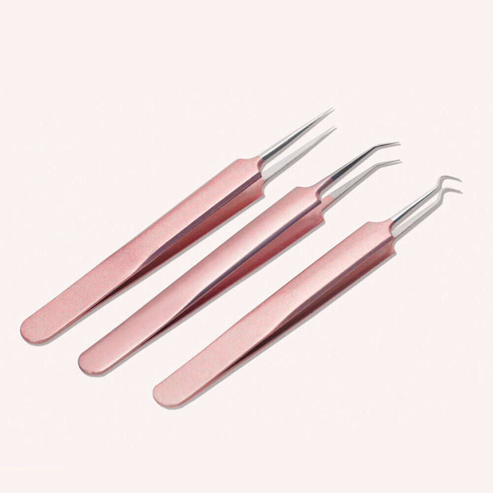 US 7~14 Pack Blackhead Remover Pimple Squeeze Comedone Extractor Tweezer Tools