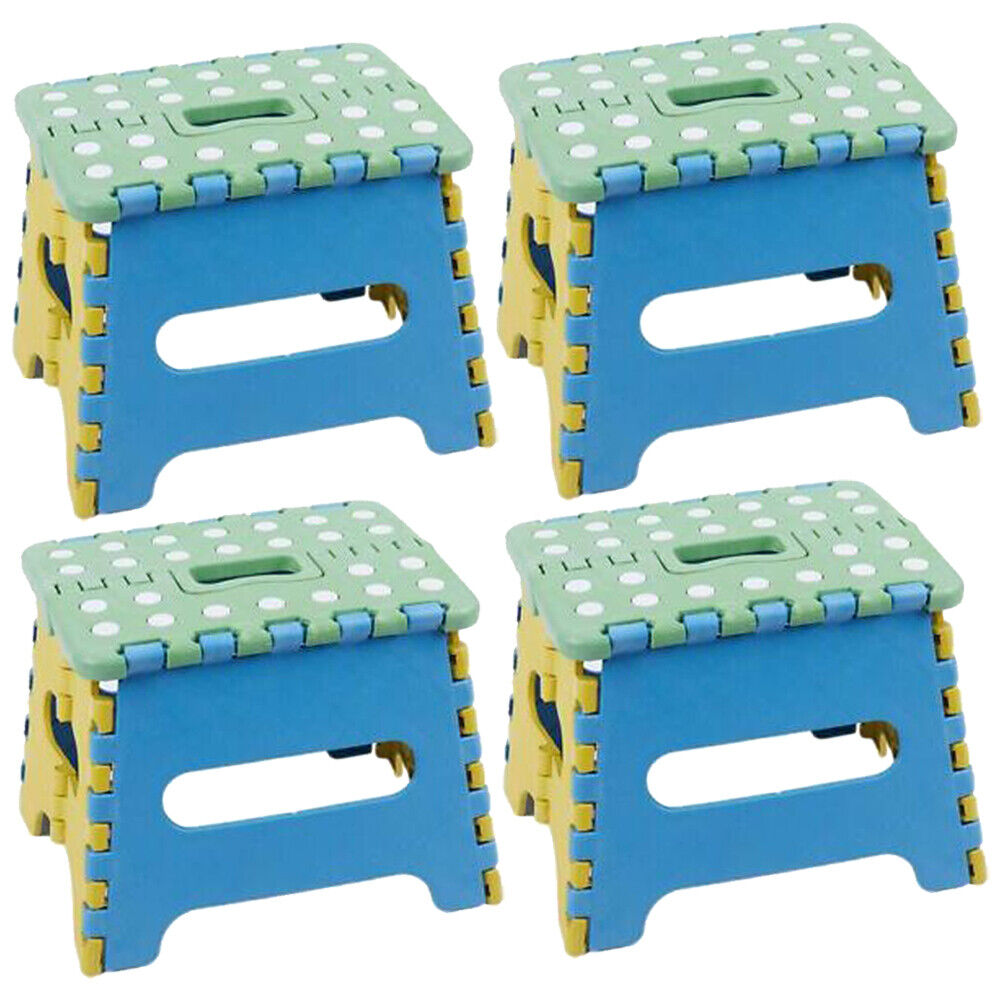 US 2-4 Pack Collapsible Folding Stool Anti-Slip Lightweight Kitchen Foot Step 7"