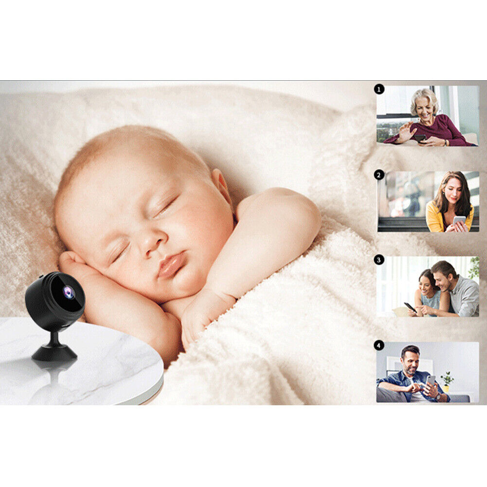 US 1-2 Pc Mini Camera WiFi Home Security Hidden Nanny Cam Audio Live Feed Audio