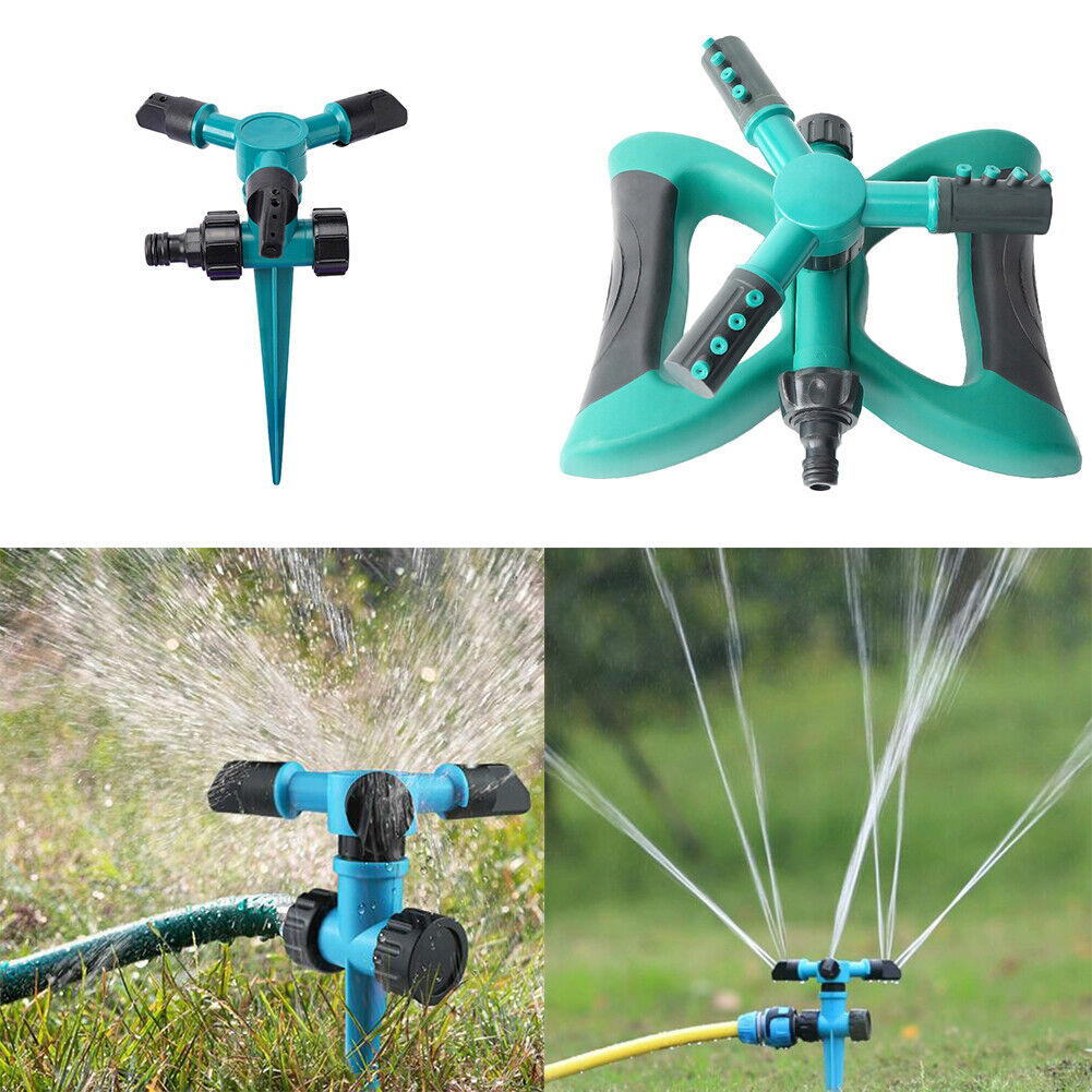 US 2-4 Pack 360° Rotation Auto Irrigation System Garden Lawn Sprinkler Watering