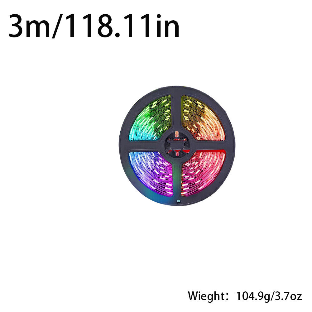 US 10-36 ft LED Strip Lights 5050 RGB Music Sync Bluetooth Room Light