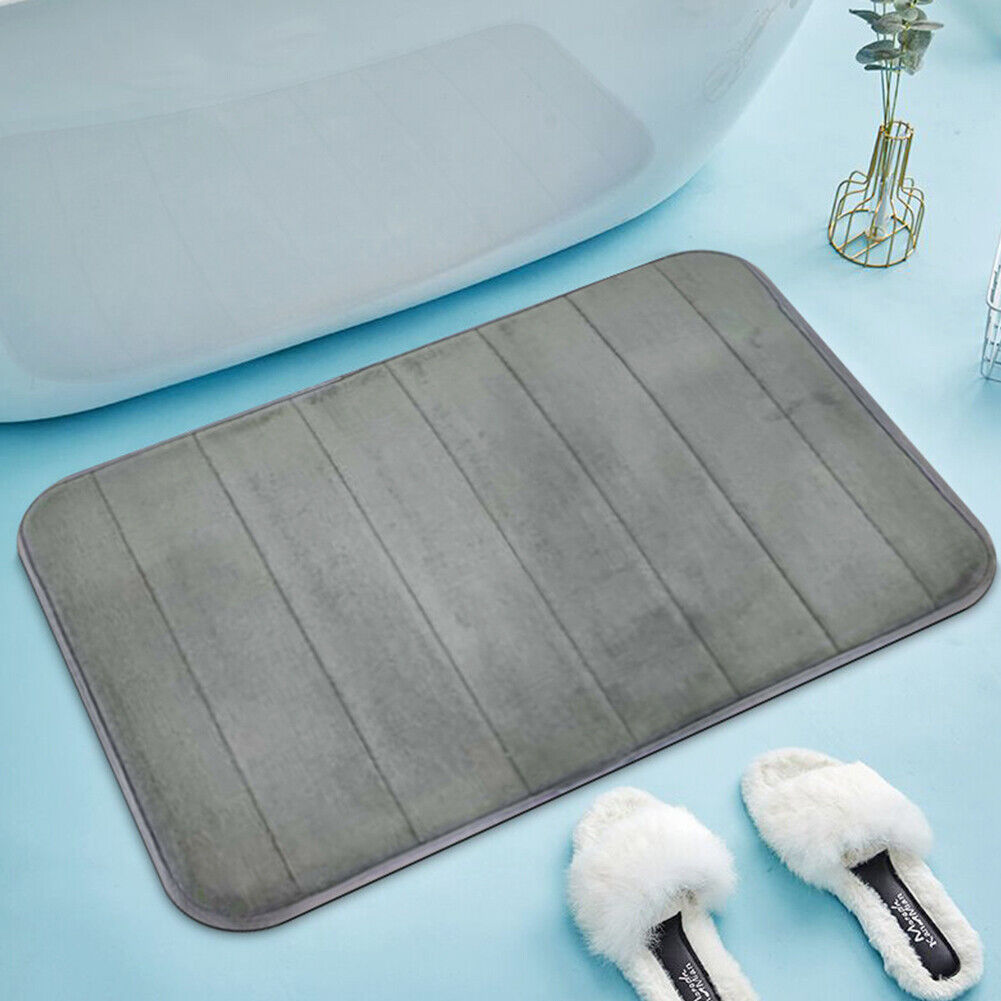 US Luxurious Absorbent Soft Memory Foam Rug Shower Bath Mat Non-Slip 31.5"x19.8"
