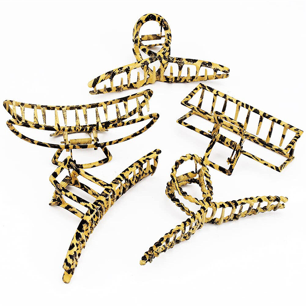 US 5-10 Pack Metal Jumbo Hair Claw Clip Large Strong Hold for Thick Hair Nonslip
