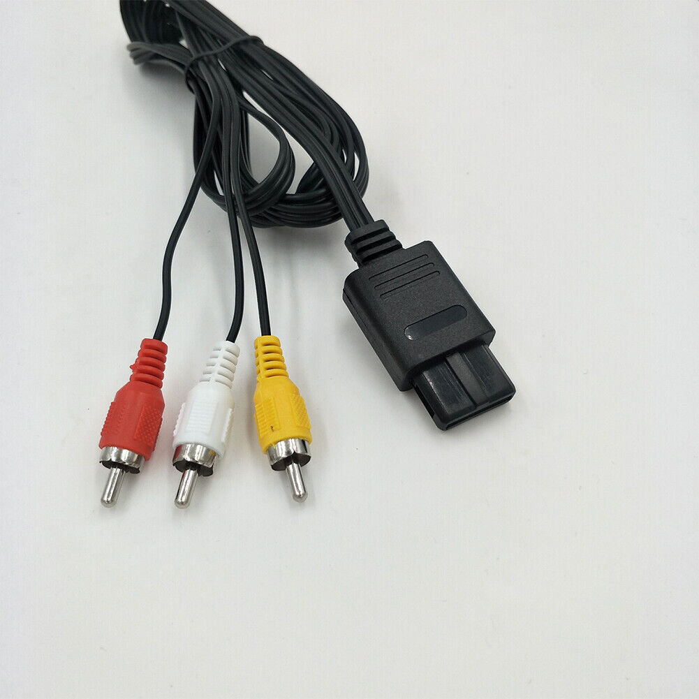 US 10-20Pcs A/V Stereo RCA Audio Video Cables for Nintendo Gamecube SNES N64 NGC