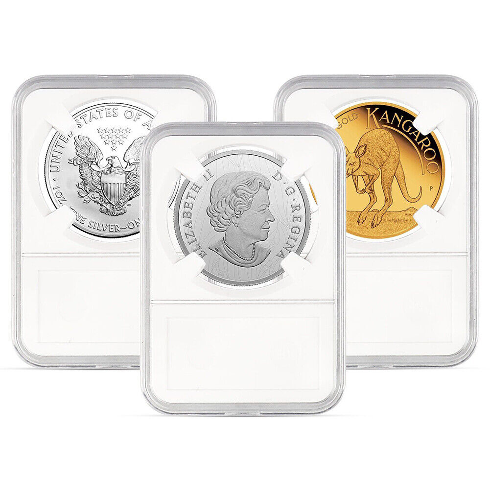 US 20-40 Pcs Coin Slab Display Holder Storage 40mm for AMERICAN SILVER EAGLE 1oz