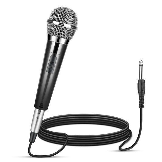 US 1~2 Pack 10Ft Wired Handheld Dynamic Microphone 1/4" Mic Party Speech Karaoke