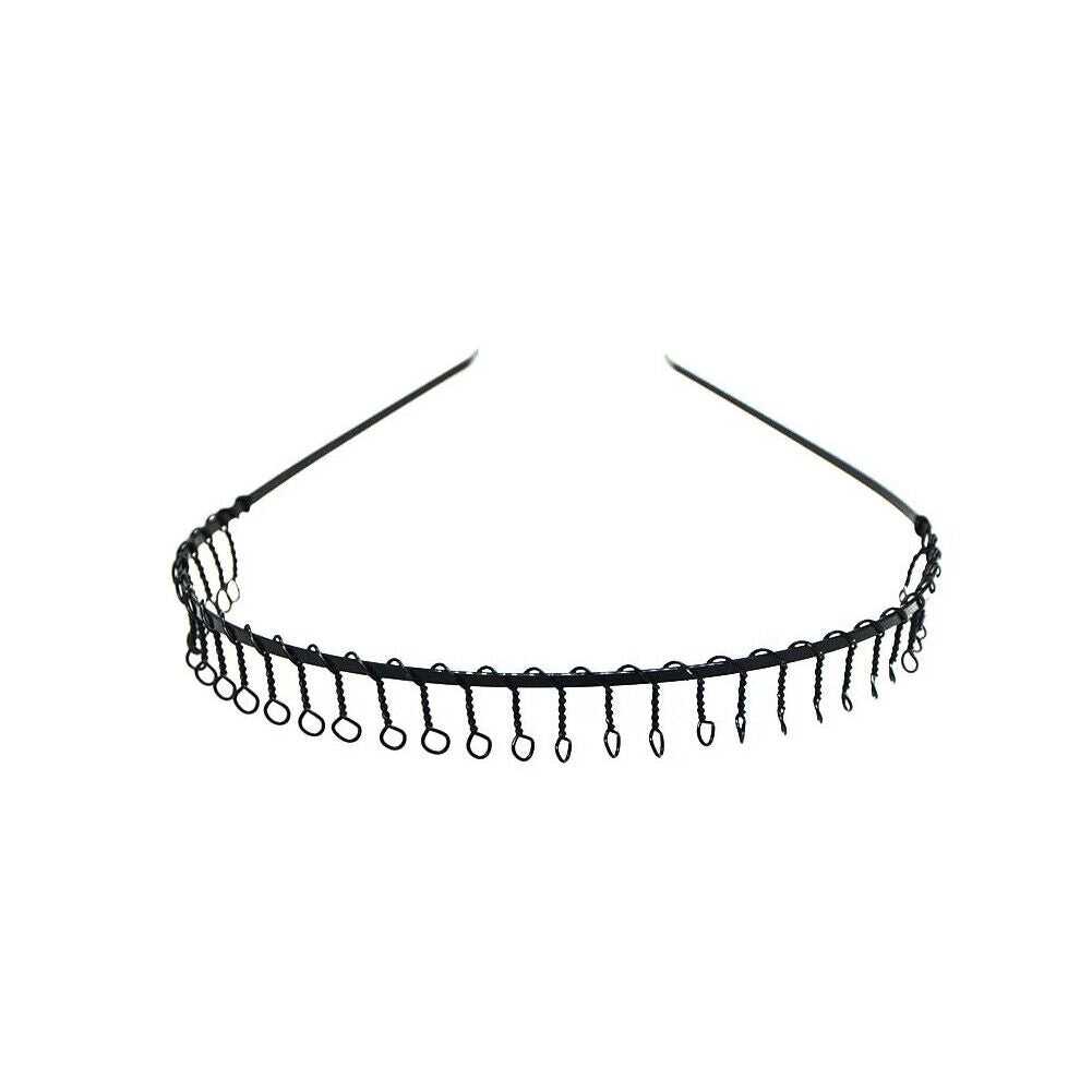 US 10-20 Pack Unisex Hairband Comb Headband Metal Wire with Teeth