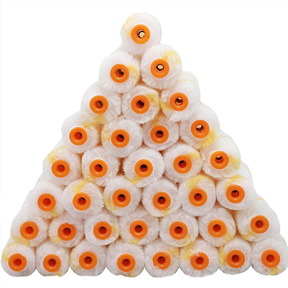 US 36-72 Pc Mini Paint Roller Covers, Painting Supplies Roller Paint Brush 4"