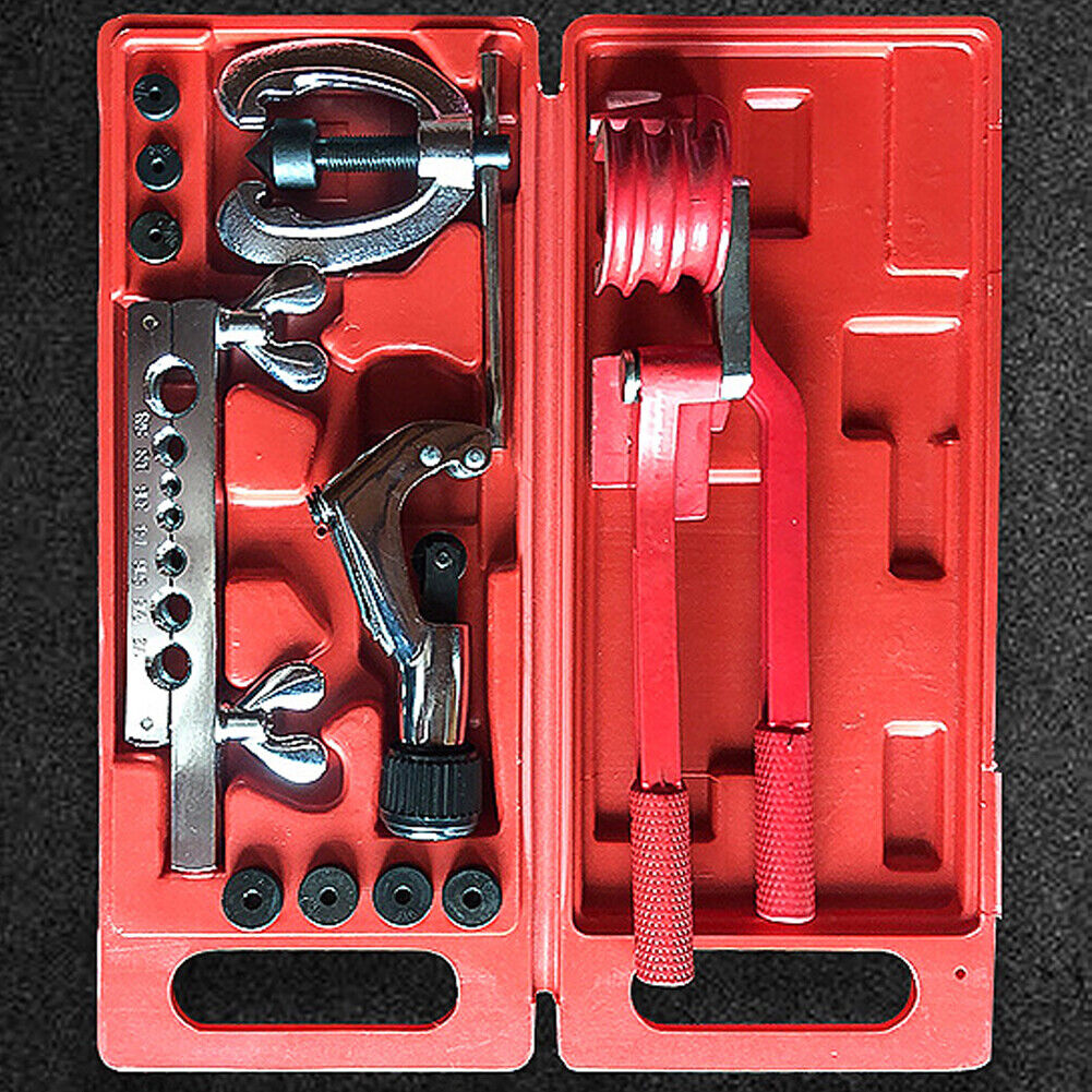 US 3 in 1 Tube Pipe Bender And Brake Air Line Double Flare Flaring Tool Set 13Pc