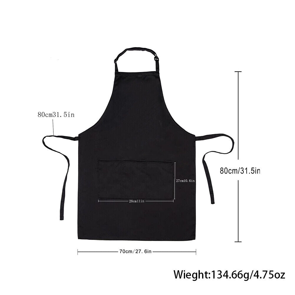 US 2-4 Pc Waterproof Rubber Vinyl Apron with 2 Pockets Dishwashing For Kitchen