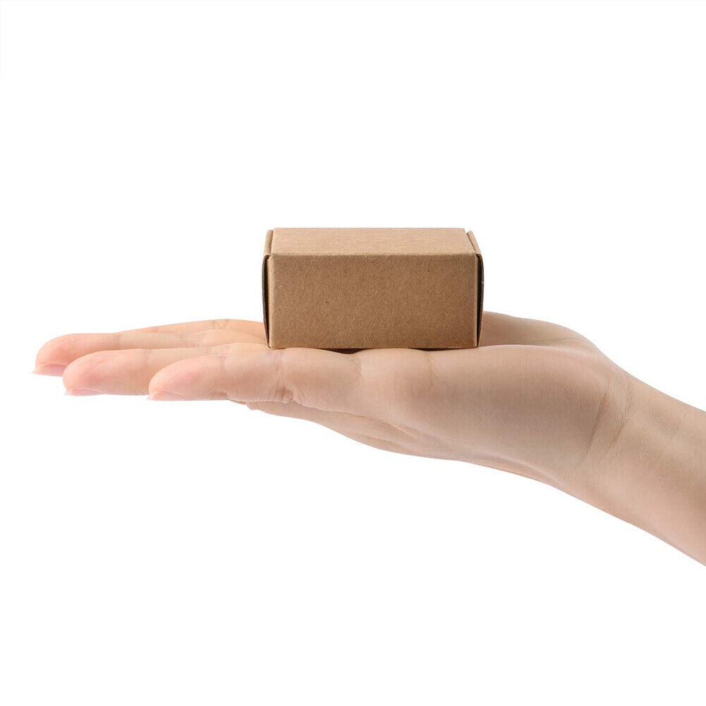 US 50-100 Pack Mini Kraft Jewelry Gift Packing Coin Candy Ornaments Favor Boxes