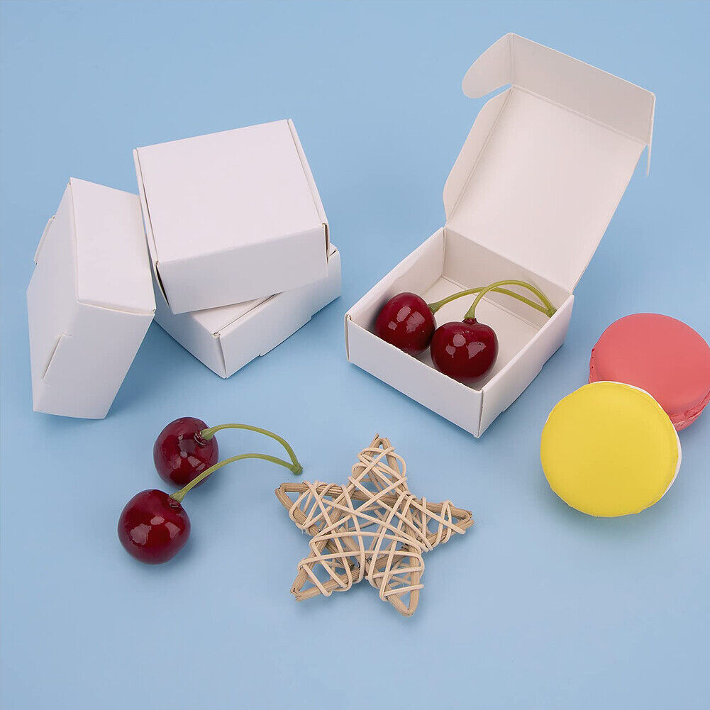 US 50-100 Pack Mini Kraft Jewelry Gift Packing Coin Candy Ornaments Favor Boxes