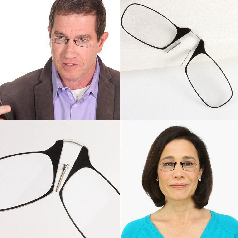 US 1-2 Pc Ultra Slim and Flat Reading Glasses Thin and Flexible Armless Comfort