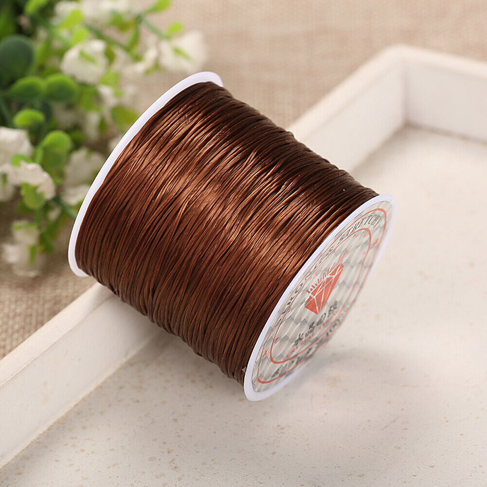 US 1-2 0.5mm Flat Elastic Stretch String Jewelry Making DIY Bracelet Cord Thread