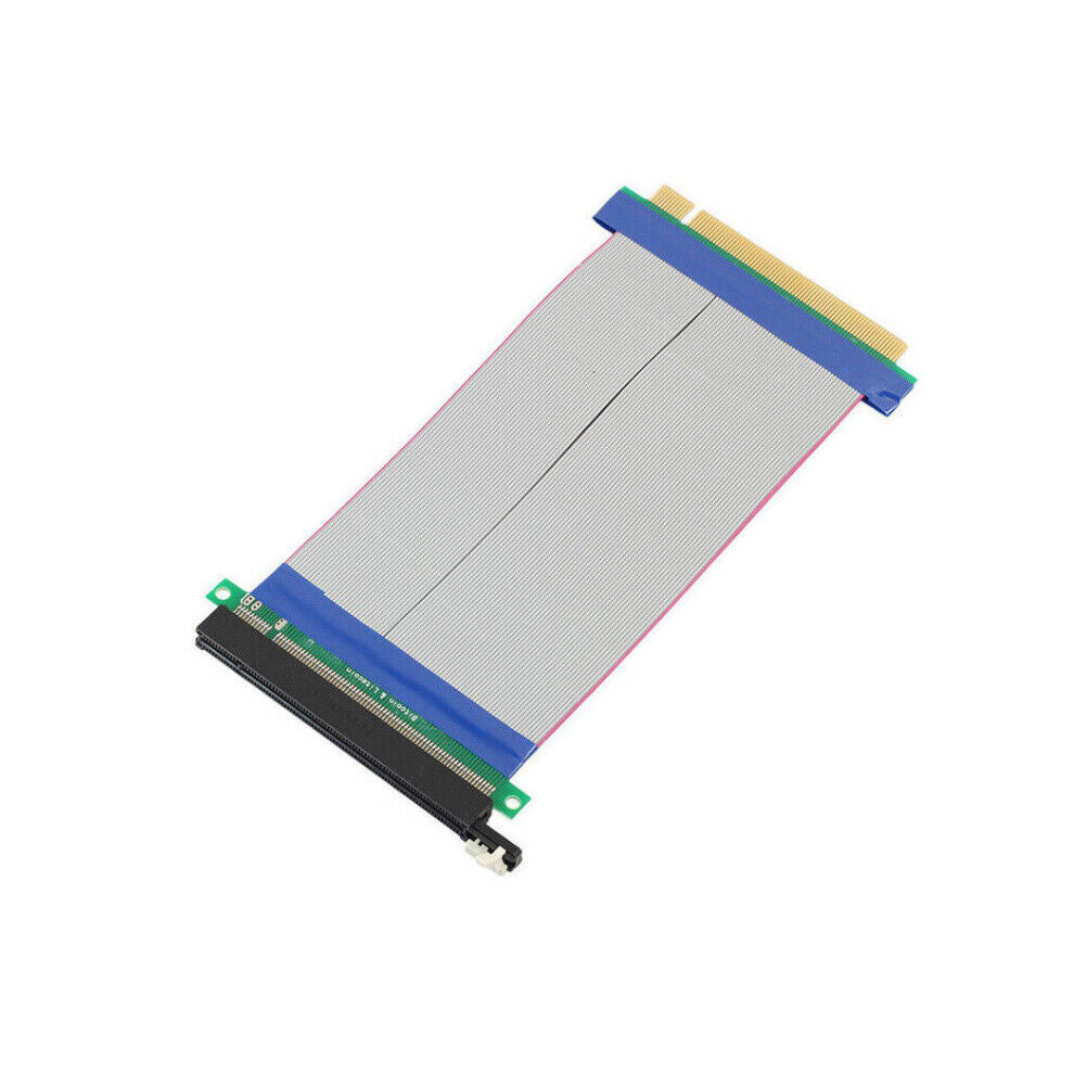 US 1-2 Pc PCI-E Express 16X-16X Power Riser Extender Card Molex IDE Ribbon Cable