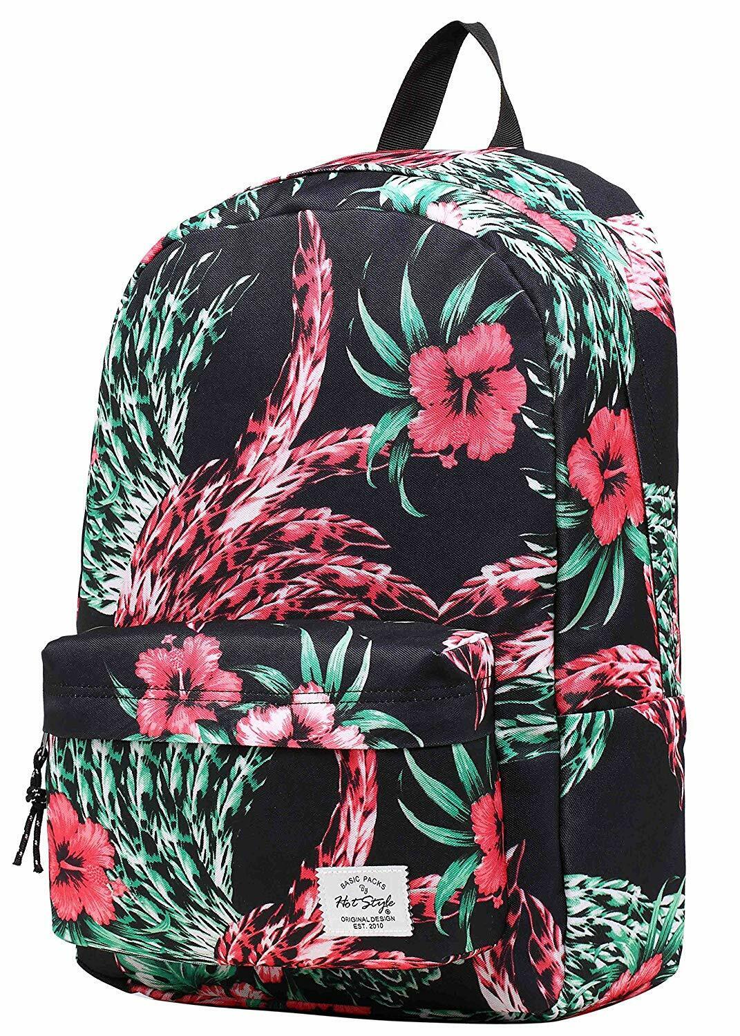 SIMPLAY Classic School Backpack Bookbag, 17"x12.5"x5",Assorted Colors and Prints