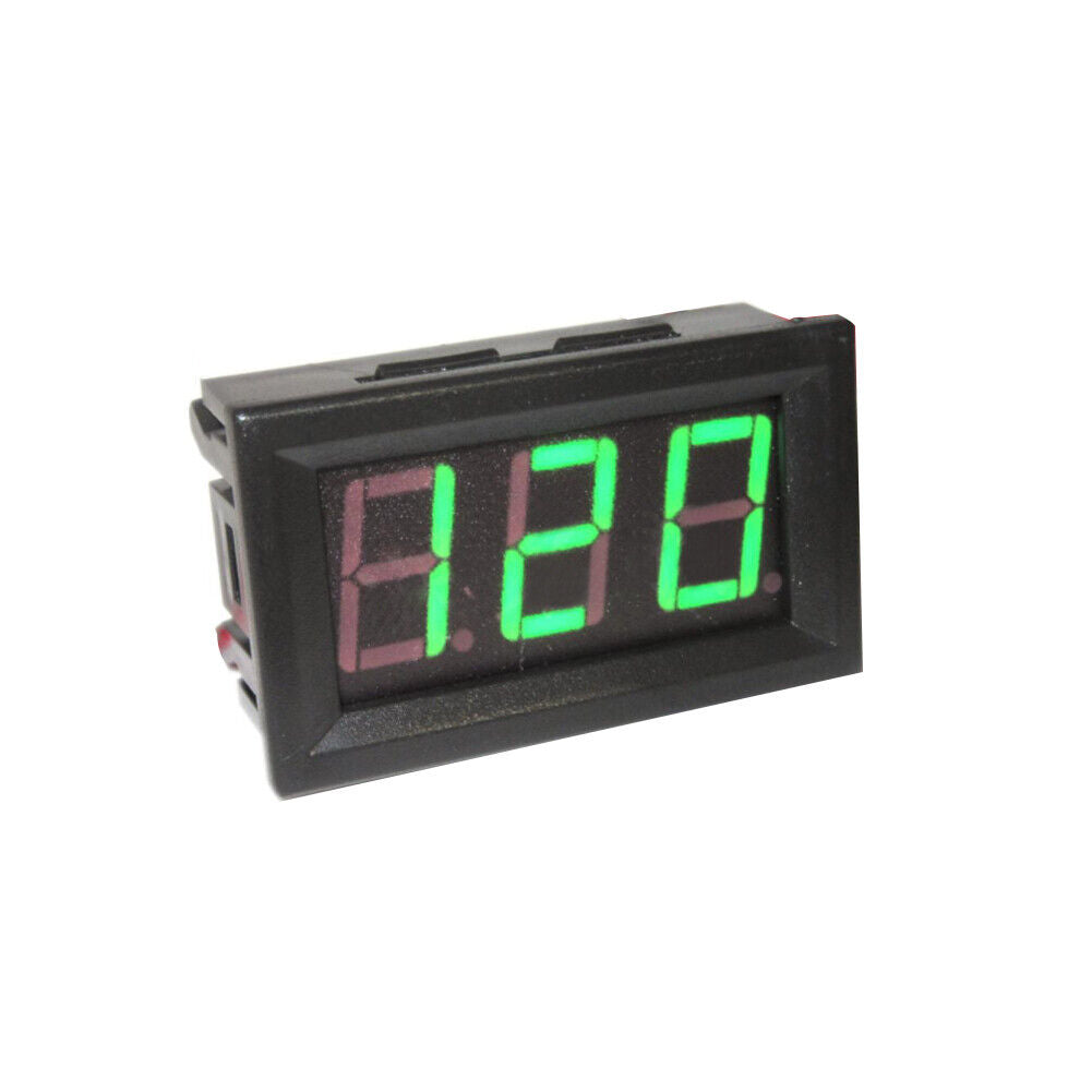 US 1-2 Pack DC 5-120V 2-Wire Voltmeter 3-Digit LED Display Panel Voltage Tester