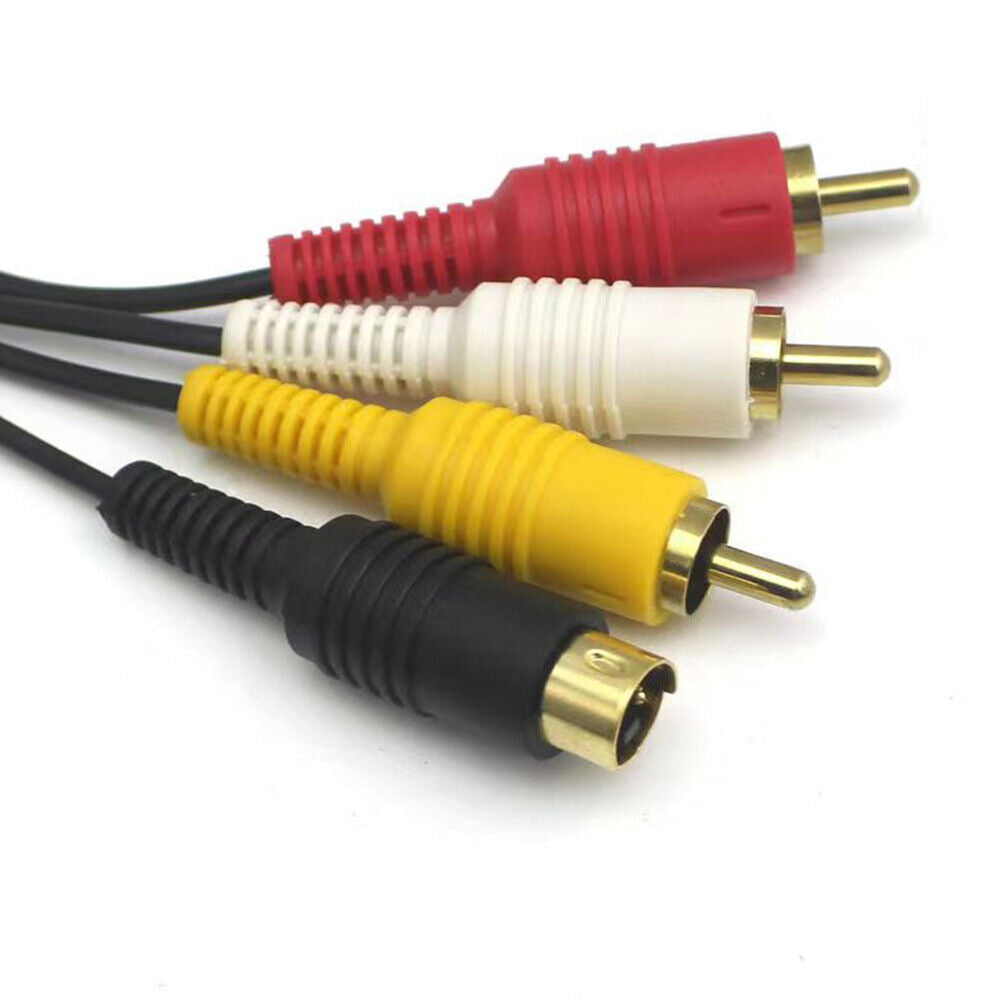 US 2-4 Pack 6FT Audio Video AV Composite Cable Cord for Sega Saturn RCA A/V
