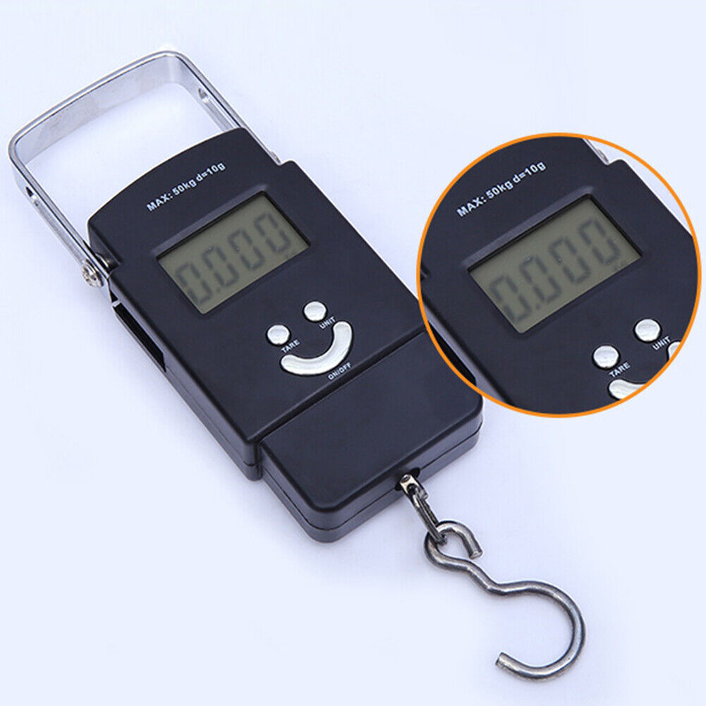 US 2-4 Pc Digital Hanging Scale Comfortable Handle Large Hook Digital LCD Screen