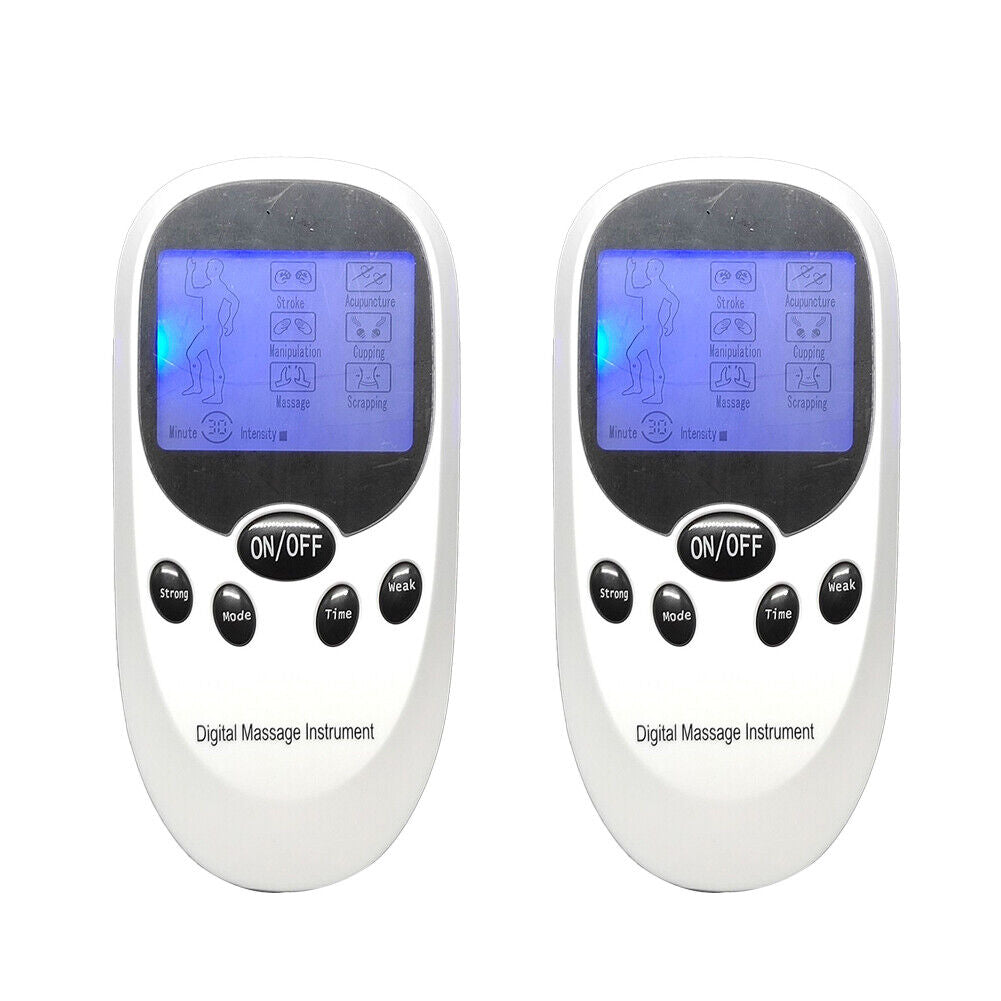 US 1-2Pc Electrical Stimulator Muscle Relax Massager Therapy Machine Pain Relief