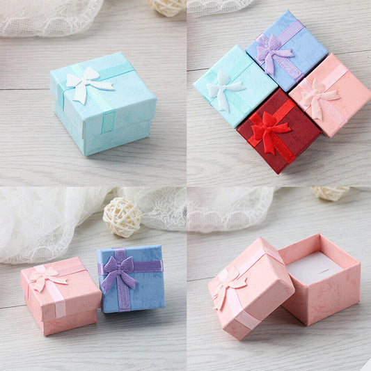 US 48-96 Pack Jewelry Gifts Boxes Rings Necklaces Earrings Cardboard Velvet Pad