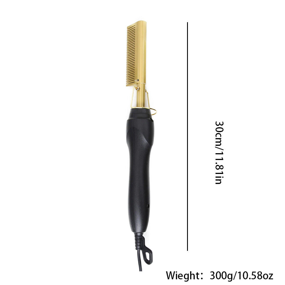 US 1-2 Pack Hair Straightener Electric Heating Portable Travel Anti-Scald Beard