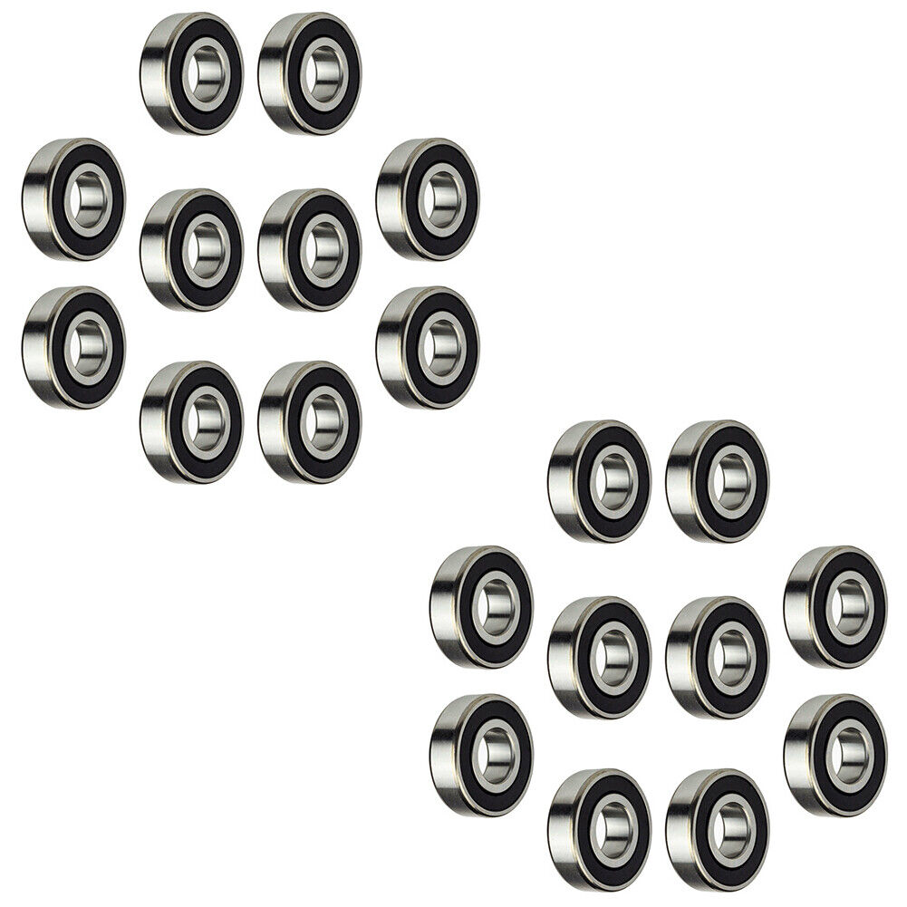 US 10-20Pack 608-2RS Wheel Bearings (for Any Product Using Skate Wheels) Chrome